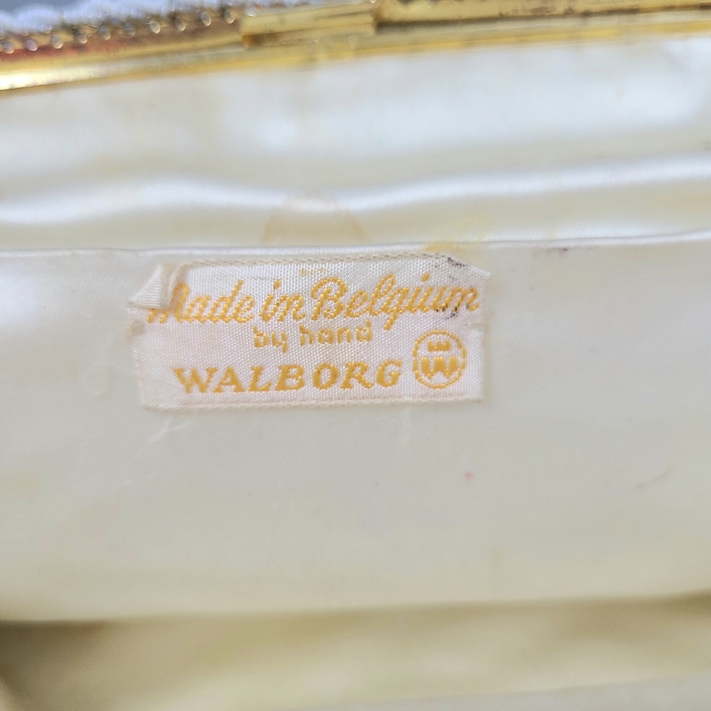 Walborg Made In Belgium Handmade 30s 40s Pastel Beaded Vintage Bag - Picture 10 of 10